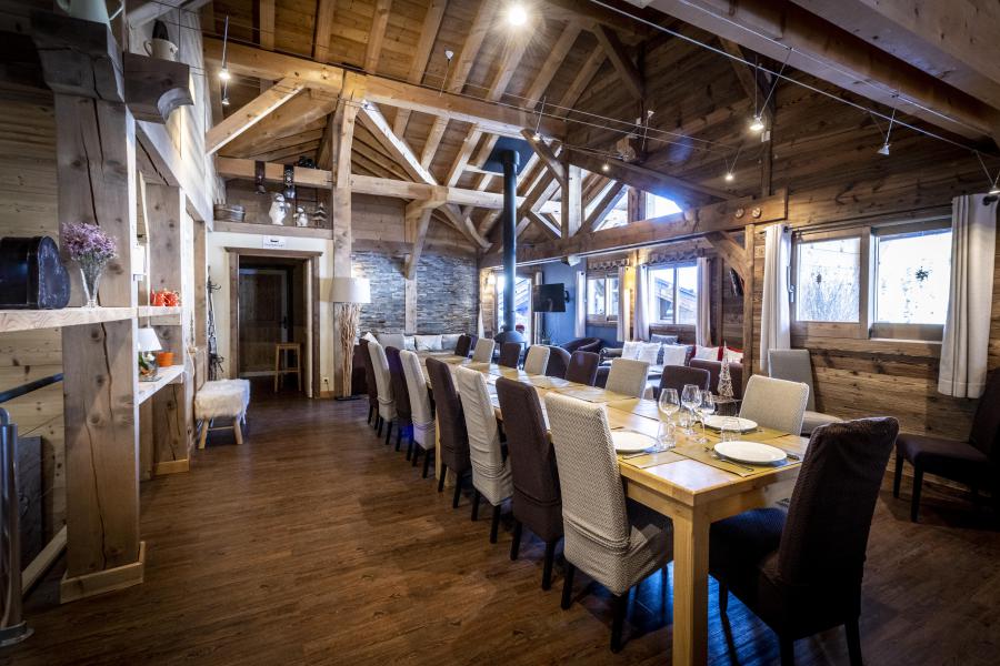 Rent in ski resort 8 room duplex chalet 19 people (Cocoon) - Chalets du Cocoon - La Plagne - Dining area