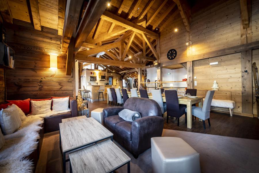 Rent in ski resort 8 room duplex chalet 19 people (Cocoon) - Chalets du Cocoon - La Plagne - Living room