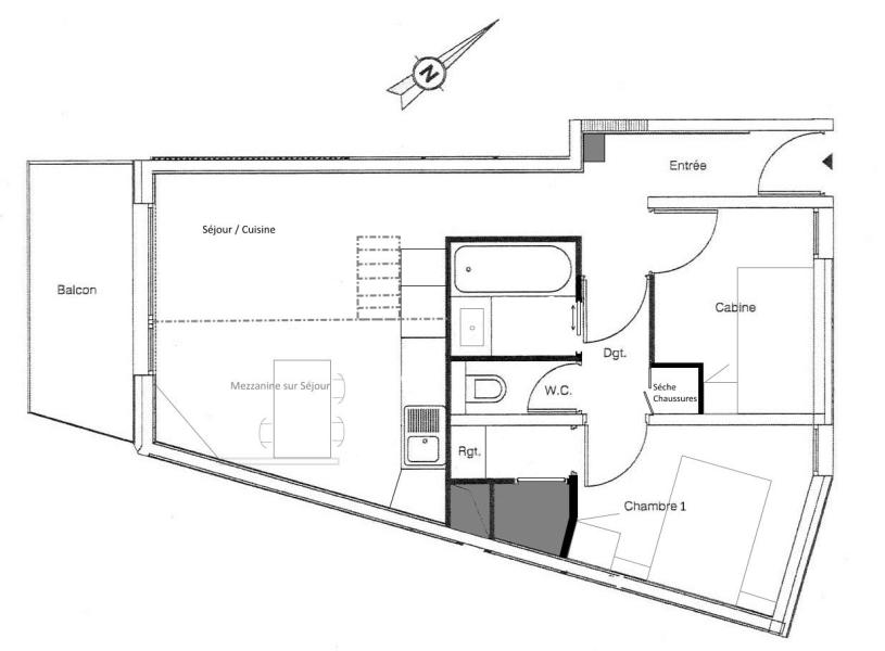 Alquiler al esquí Apartamento 3 piezas mezzanine para 6 personas (721) - La Résidence Centaure - La Plagne