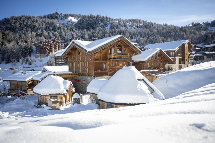 Аренда на лыжном курорте Les Chalets Du Cocoon - La Plagne - зимой под открытым небом