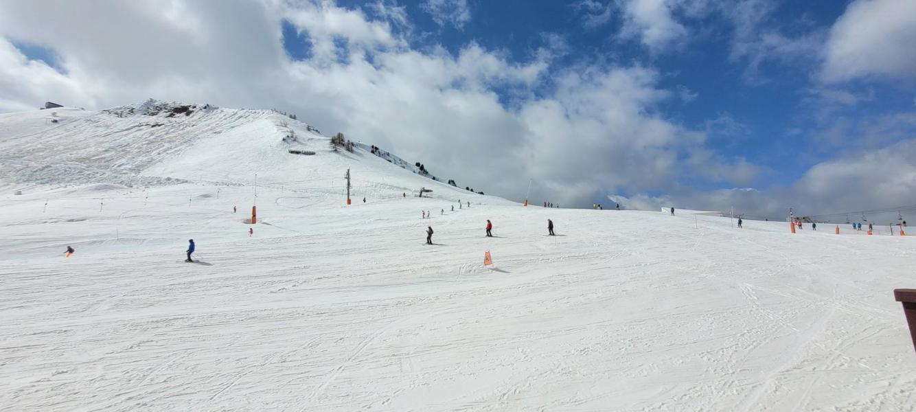 Location au ski Studio 4 personnes (A2D12) - Résidence Aime 2000 - Flèche - La Plagne - Extérieur hiver