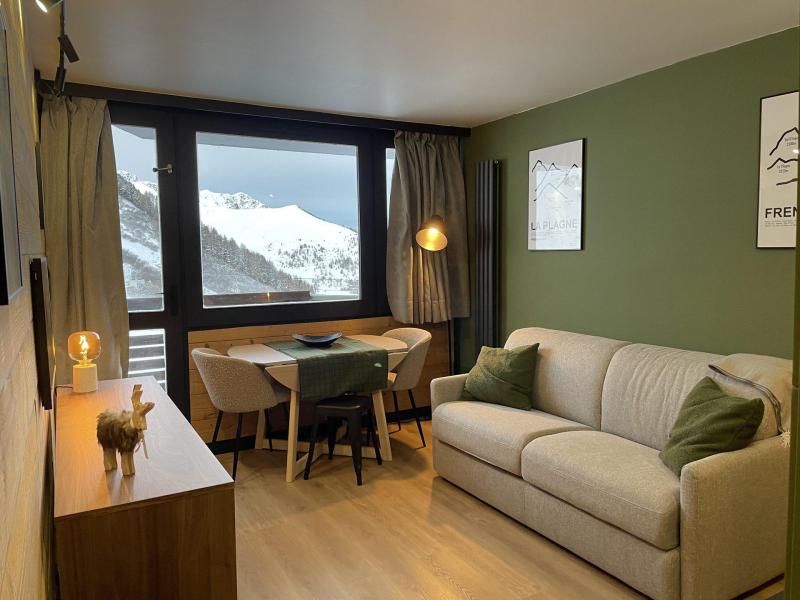 Ski verhuur Studio cabine 4 personen (A2P54) - Résidence Aime 2000 Paquebot des Neiges - La Plagne - Woonkamer