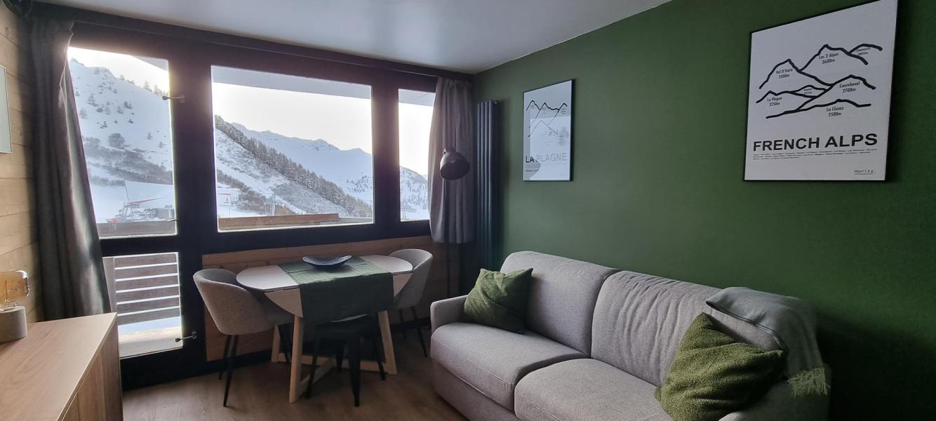 Ski verhuur Studio cabine 4 personen (A2P54) - Résidence Aime 2000 Paquebot des Neiges - La Plagne - Woonkamer