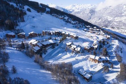 Location au ski Résidence Le Solaret - La Plagne - Extérieur hiver