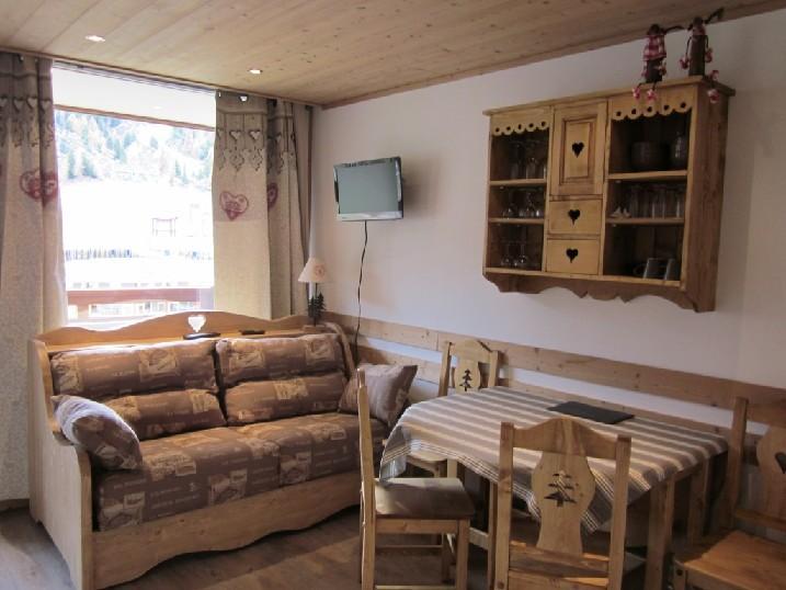 Ski verhuur Studio 4 personen (208) - Résidence le Vercors - La Plagne - Woonkamer