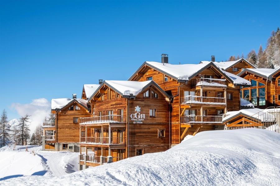 Vacances en montagne Résidence le White Pearl Lodge et Spa - La Plagne - Extérieur hiver