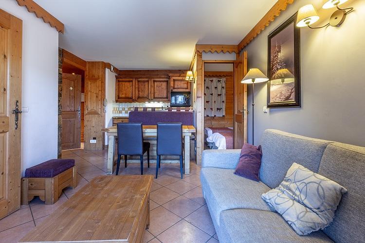 Skiverleih 3-Zimmer-Appartment für 6 Personen (A6) - Résidence les Hauts Bois - La Plagne - Wohnzimmer