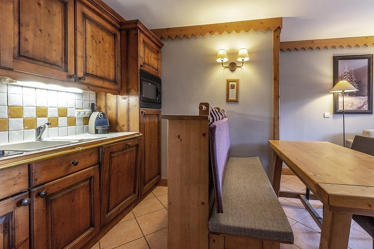 Ski verhuur Appartement 3 kamers 6 personen (A6) - Résidence les Hauts Bois - La Plagne - Keukenblok