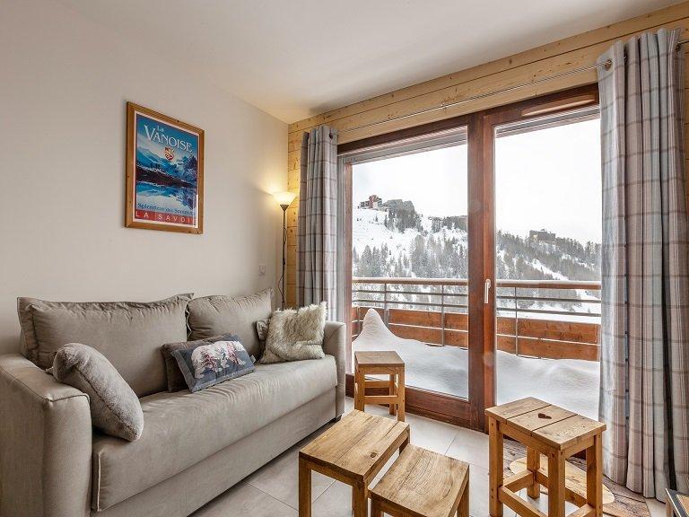 Skiverleih 3-Zimmer-Appartment für 6 Personen (A507) - Résidence Lodges 1970 - La Plagne - Wohnzimmer