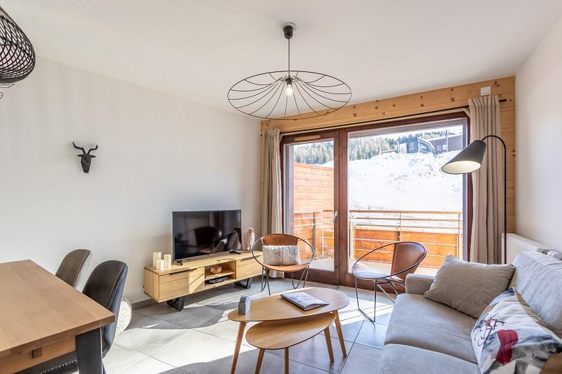 Alquiler al esquí Apartamento 3 piezas para 6 personas (A402) - Résidence Lodges 1970 - La Plagne - Estancia