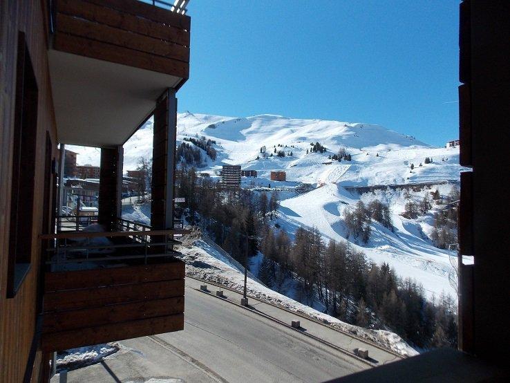 Ski verhuur Appartement 2 kamers 4 personen (A407) - Résidence Lodges 1970 - La Plagne - Balkon