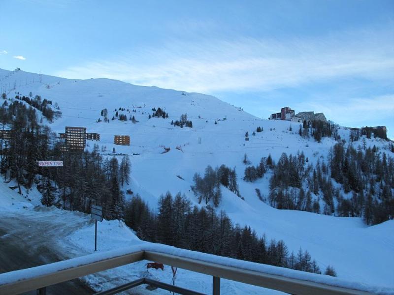 Location au ski Appartement 3 pièces 6 personnes (A405) - Résidence Lodges 1970 - La Plagne - Balcon