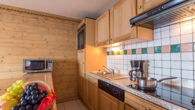 Skiverleih 5 Zimmer Maisonettewohnung für 8-10 Personen - Résidence Sun Valley - La Plagne - Kochnische