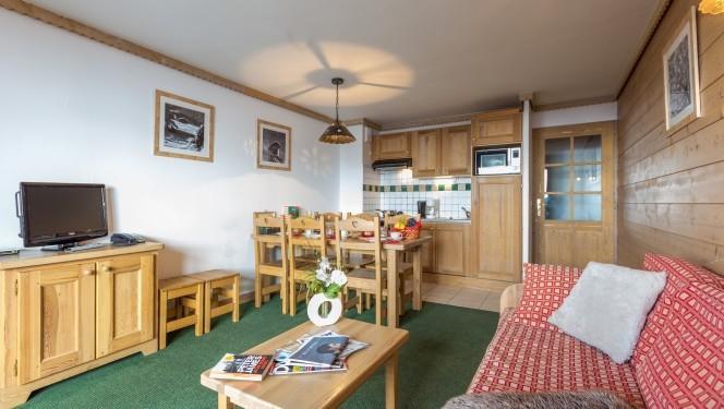 Wynajem na narty Apartament 3 pokojowy 4-6 osób - Résidence Sun Valley - La Plagne - Pokój gościnny