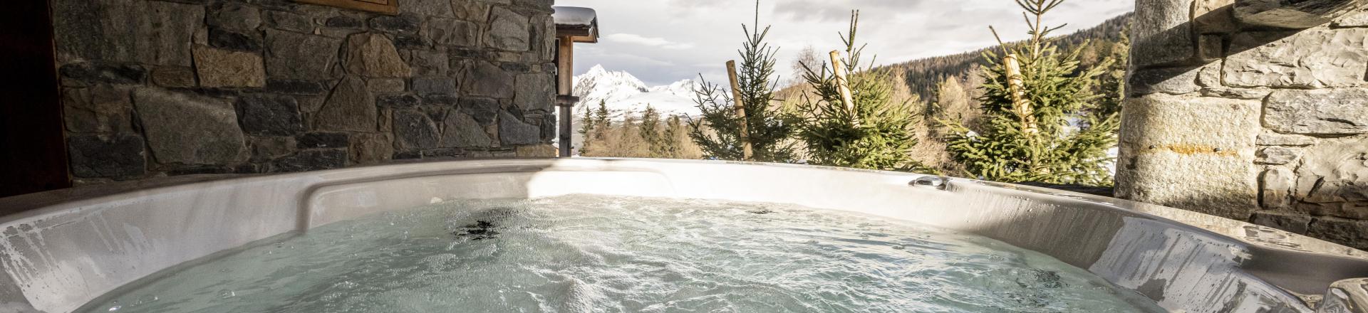 Аренда на лыжном курорте Шале триплекс 6 комнат 11 чел. (Mont Blanc) - Chalets du Cocoon - La Plagne - Джакуззи