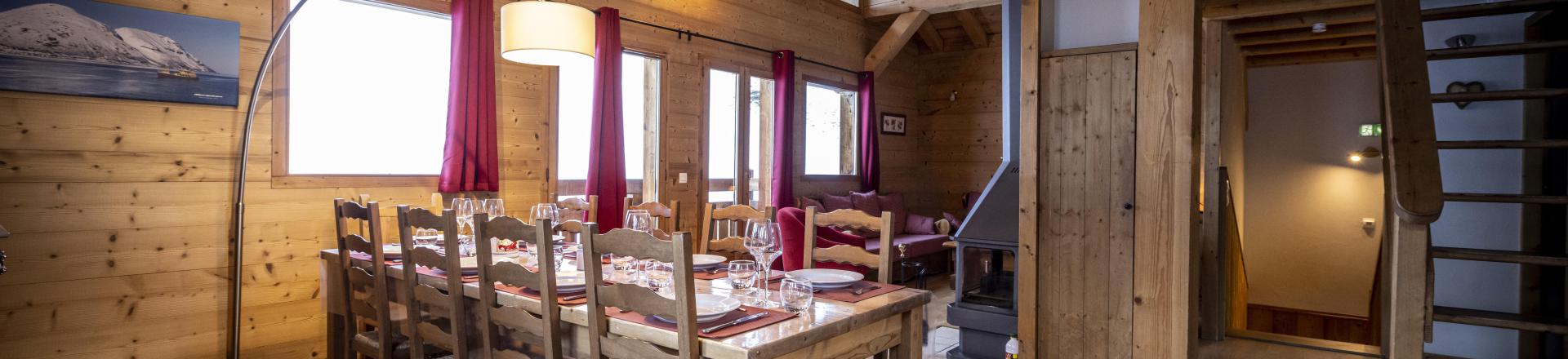 Location au ski Chalet triplex mitoyen 5 pièces 9 personnes (Pierra Menta 1) - Chalets du Cocoon - La Plagne - Table
