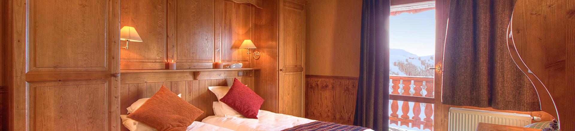 Skiverleih Hôtel les Balcons Village - La Plagne - Schlafzimmer