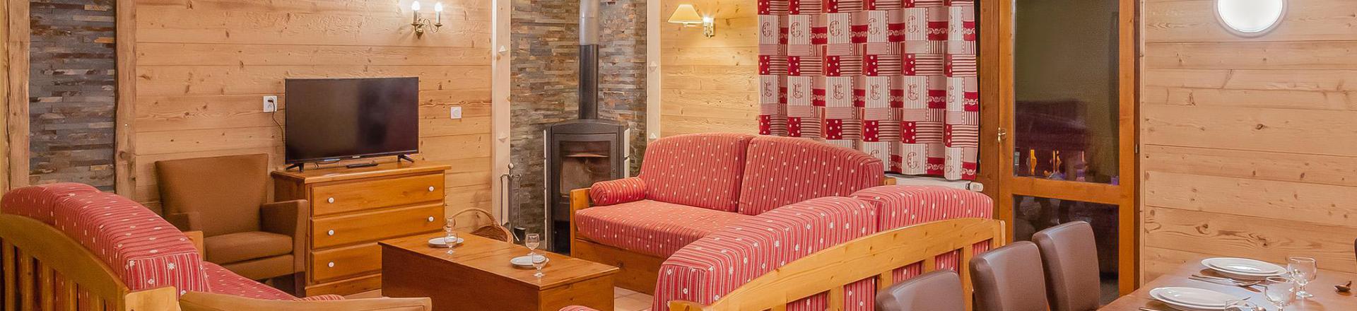 Rent in ski resort 7 room apartment 12-14 people - Les Balcons de Belle Plagne - La Plagne - Living area