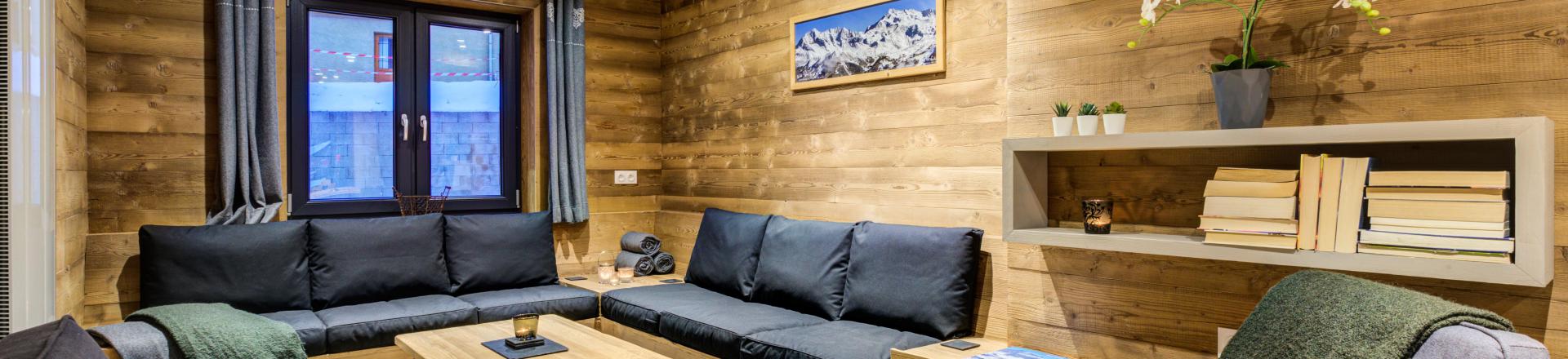 Rent in ski resort Les Chalets de la Mine 1 - La Plagne - Living room
