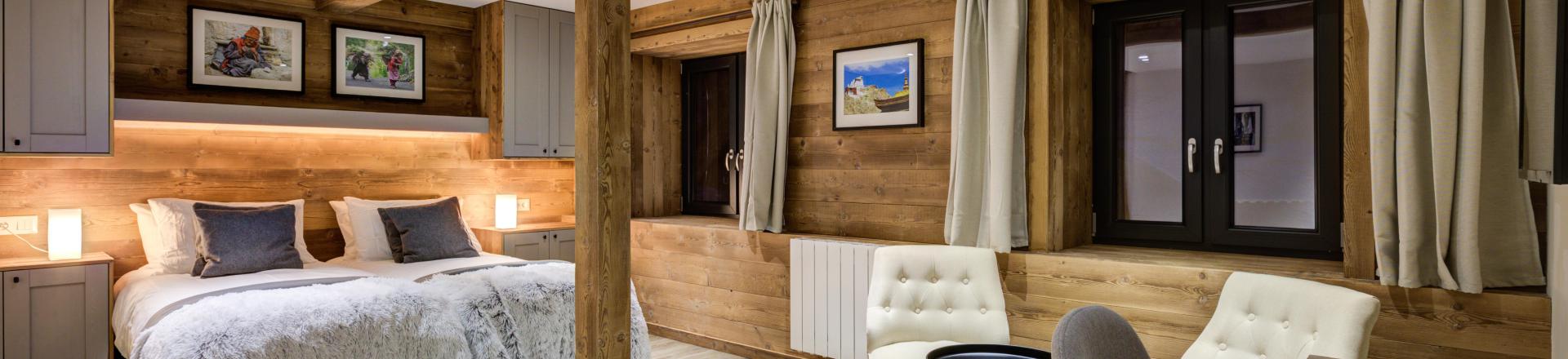 Rent in ski resort Les Chalets de la Mine 2 - La Plagne - Bedroom