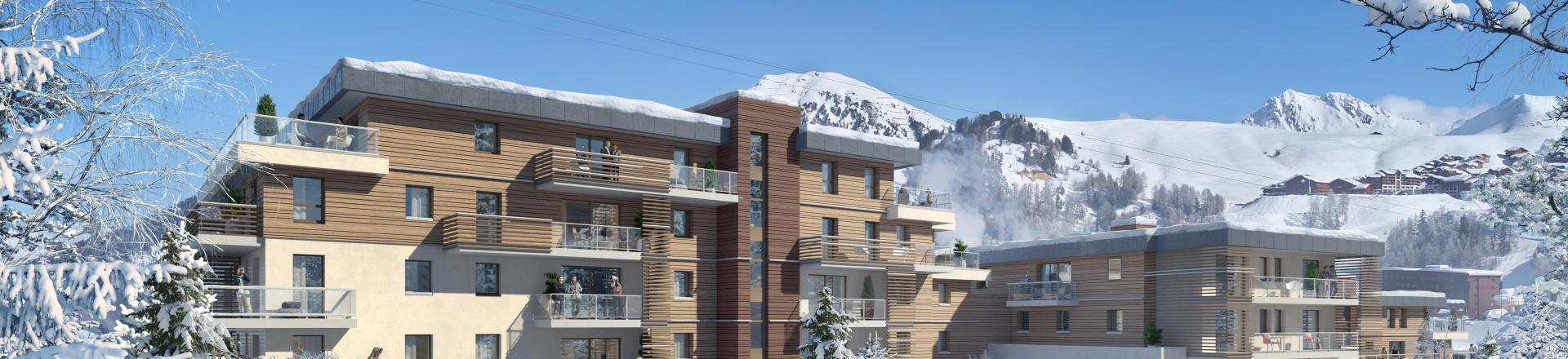Rent in ski resort Résidence Manaka - La Plagne - Winter outside