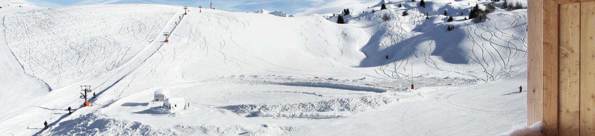 Location au ski Résidence Prestige Front de Neige - La Plagne - Extérieur hiver