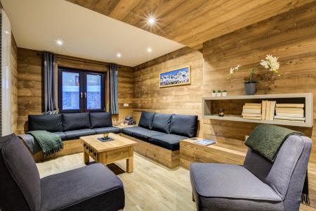 Ski verhuur Chalet mitoye 5 kamers  10 personen (Chalet de la Mine 1) - Chalet de la Mine - La Plagne - Woonkamer