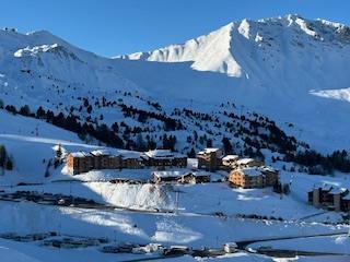Location au ski Studio 4 personnes (35) - La Résidence le Squaw Valley - La Plagne - Extérieur hiver