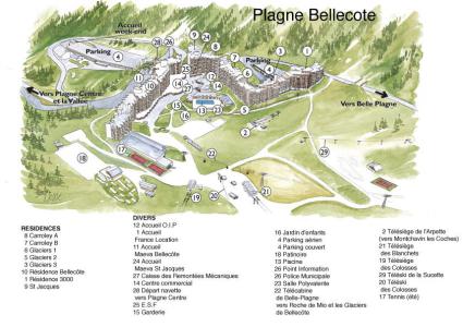 Alquiler al esquí La Résidence St Jacques - La Plagne - Plano