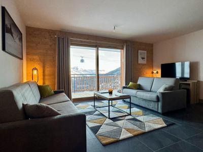 Rent in ski resort 4 room apartment 6 people (16C) - Le Manaka - La Plagne - Living room