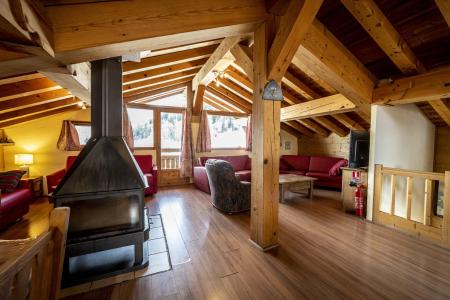 Skiverleih 6 Zimmer Chalet für 11 Personen (Mont-Blanc) - Les Chalets Du Cocoon - La Plagne - Wohnzimmer