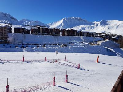 Аренда на лыжном курорте Апартаменты 3 комнат 7 чел. (404) - Résidence le Mont Soleil B - La Plagne - зимой под открытым небом
