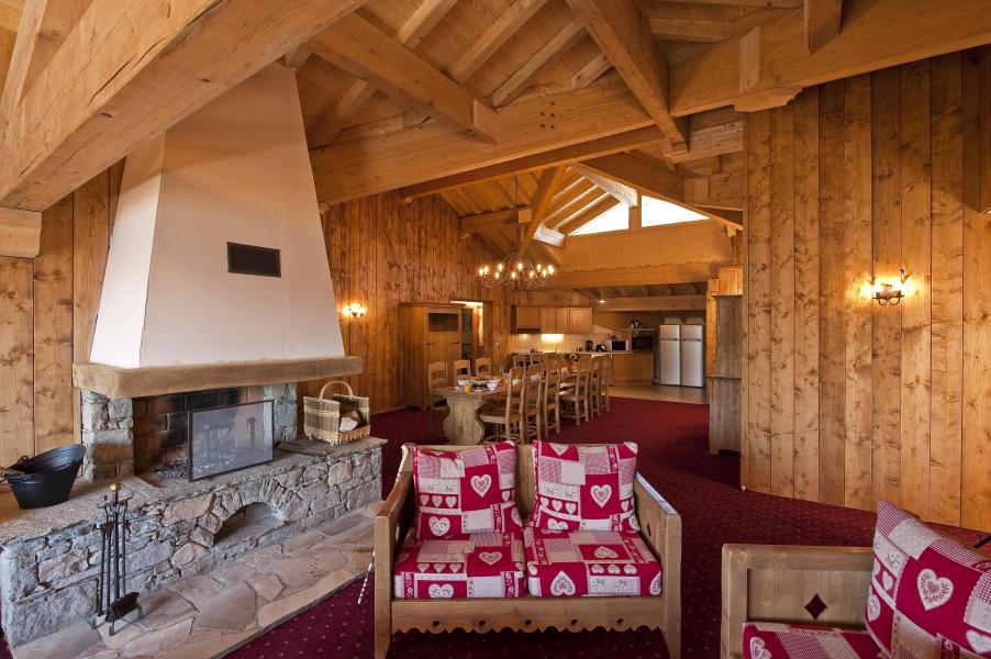 Ski verhuur Appartement 7 kamers 12-14 personen - Chalet le Refuge la Rosière - La Rosière - Woonkamer