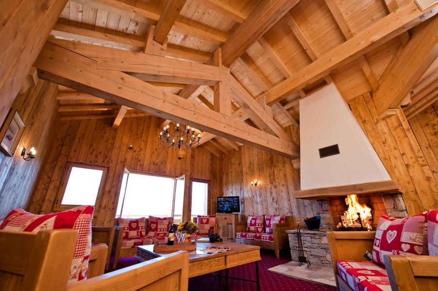 Ski verhuur Chalet le Refuge la Rosière - La Rosière - Woonkamer