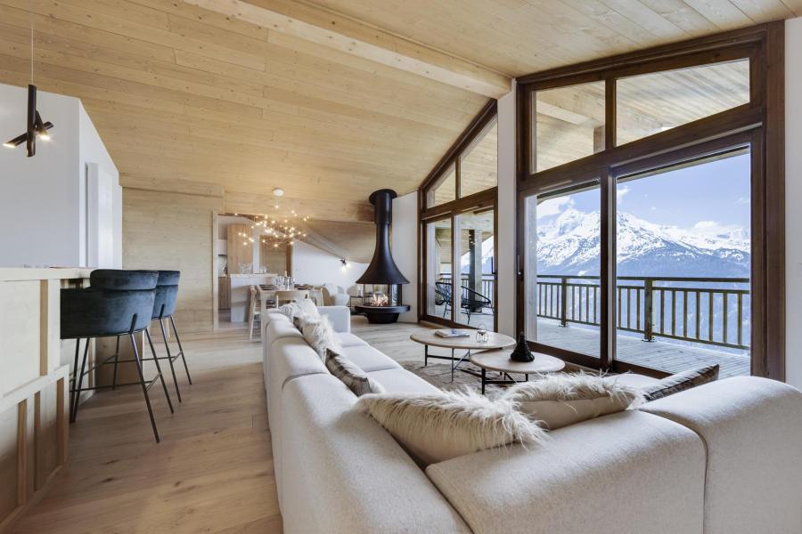 Ski verhuur Appartement 5 kamers 8 personen (13) - La Résidence les Alpages - La Rosière - Woonkamer