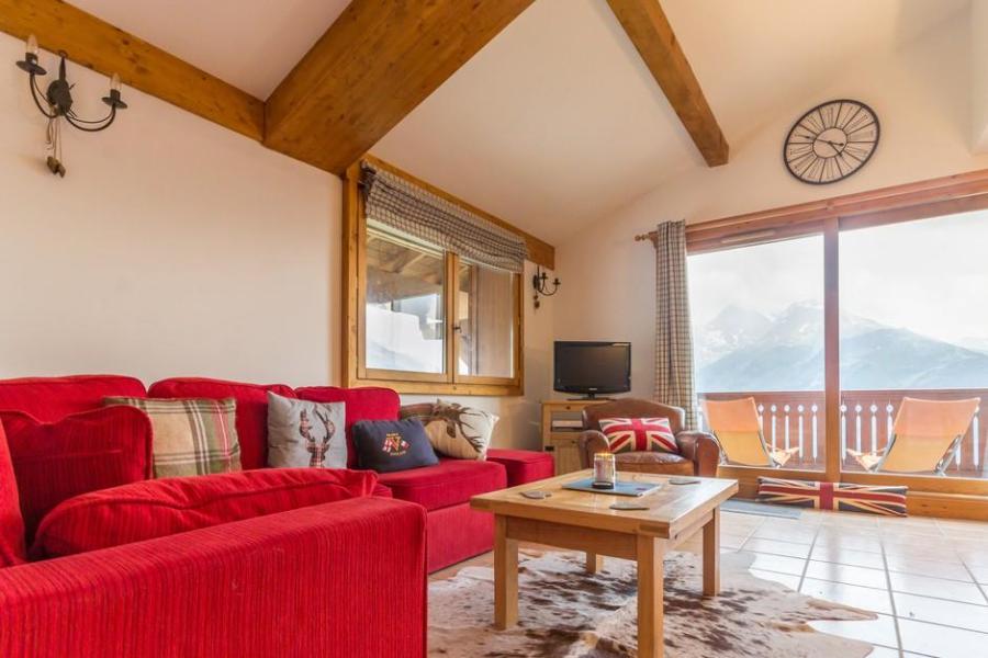 Rent in ski resort 5 room apartment 8 people (A11-12) - Le Chalet des Eucherts - La Rosière - Living room