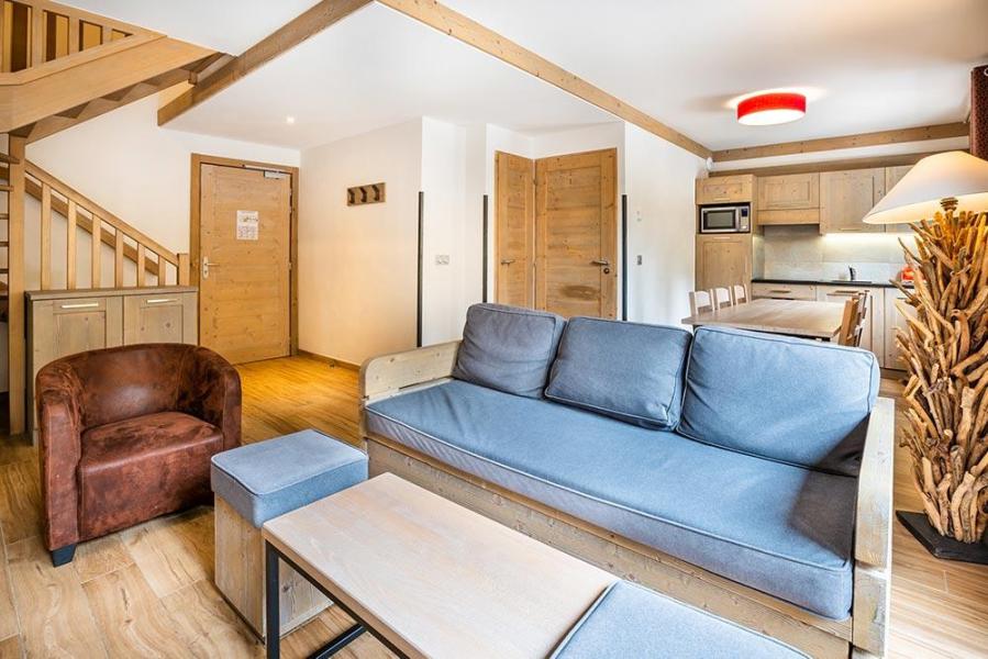 Skiverleih 3 Zimmer Maisonettewohnung für 6 Personen (407) - Le Roc Noir - La Rosière - Wohnzimmer