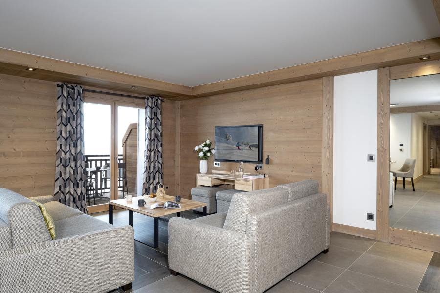 Rent in ski resort 3 room apartment 6 people - Résidence Alpen Lodge - La Rosière - Living room