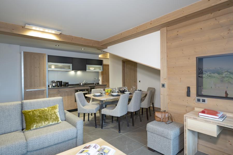 Skiverleih 4-Zimmer-Appartment für 8 Personen - Résidence Alpen Lodge - La Rosière - Wohnzimmer