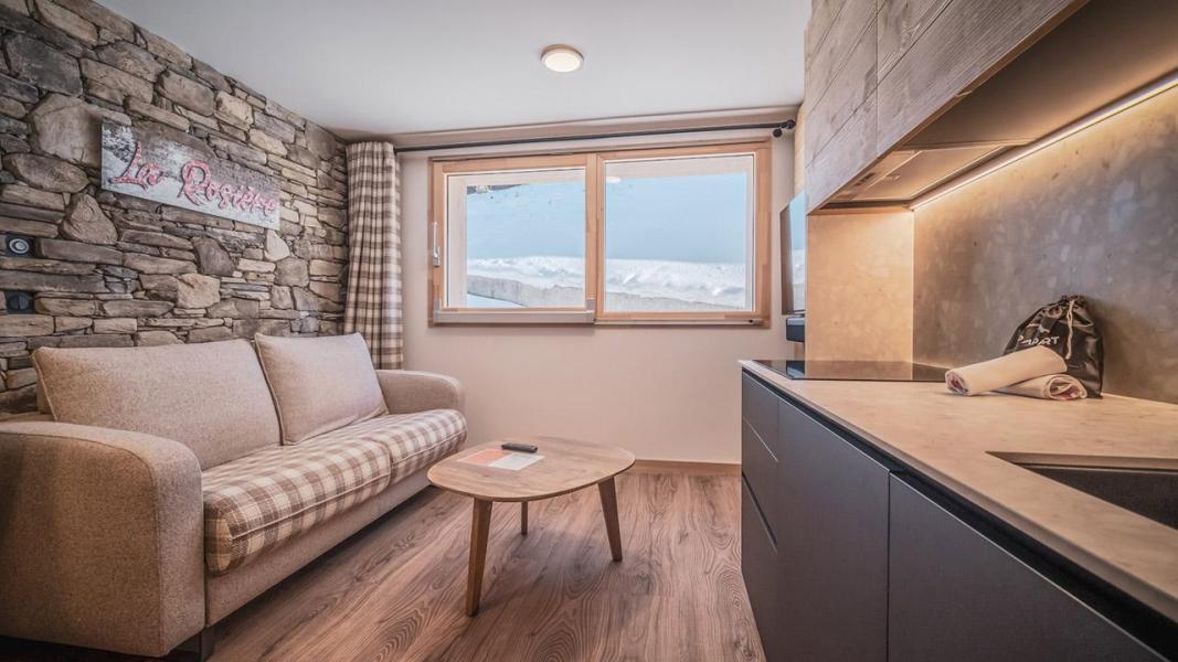 Skiverleih 2 Zimmer Appartement für 2-4 Personen - Résidence Hôtelière Sky - La Rosière - Wohnzimmer