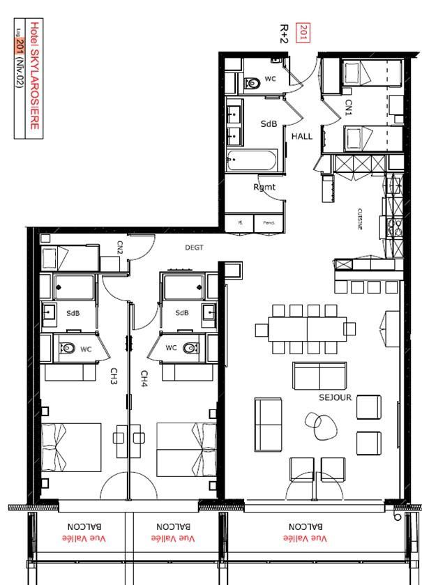 Ski verhuur Chalet triplex 10 kamers 26 personen (Sky) - Résidence Hôtelière Sky - La Rosière - Kaart