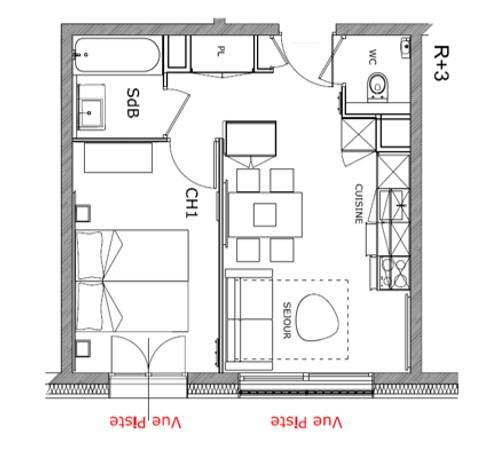 Ski verhuur Appartement 2 kamers 2-4 personen - Résidence Hôtelière Sky - La Rosière - Kaart