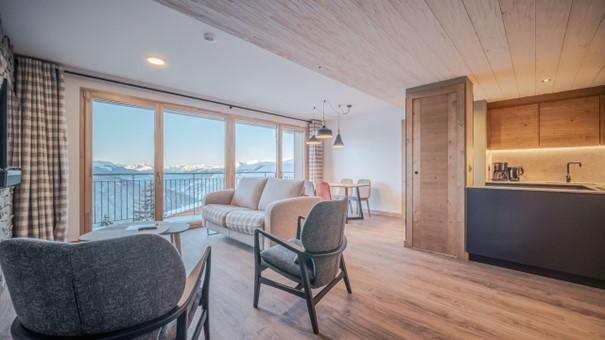 Ski verhuur Appartement duplex 3 kamers 4-6 personen (503) - Résidence Hôtelière Sky - La Rosière - Woonkamer