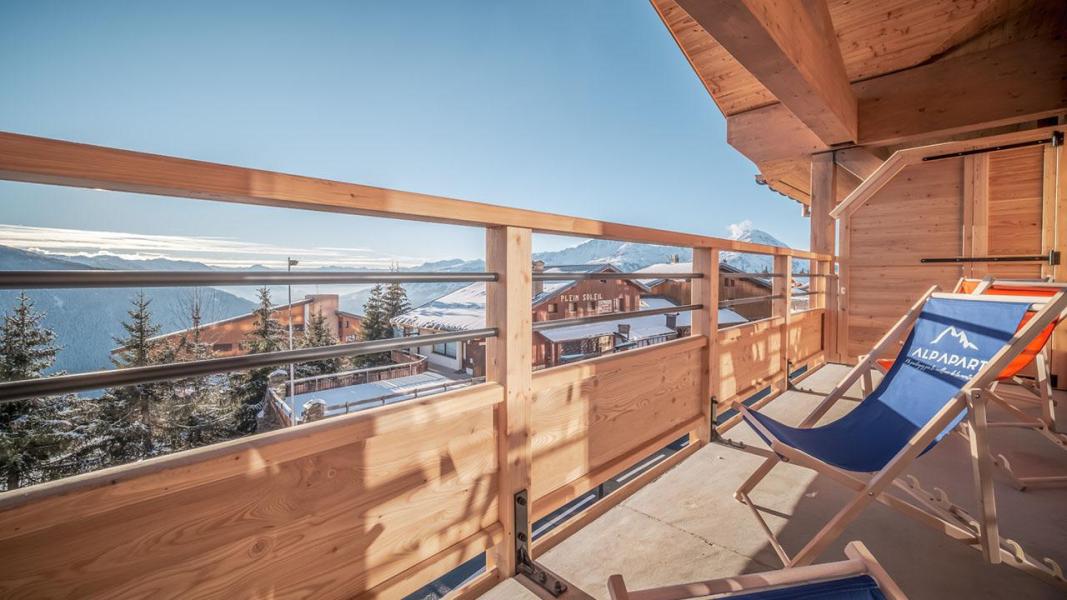 Ski verhuur Appartement duplex 4 kabine kamers 8-10 personen - Résidence Hôtelière Sky - La Rosière - Balkon