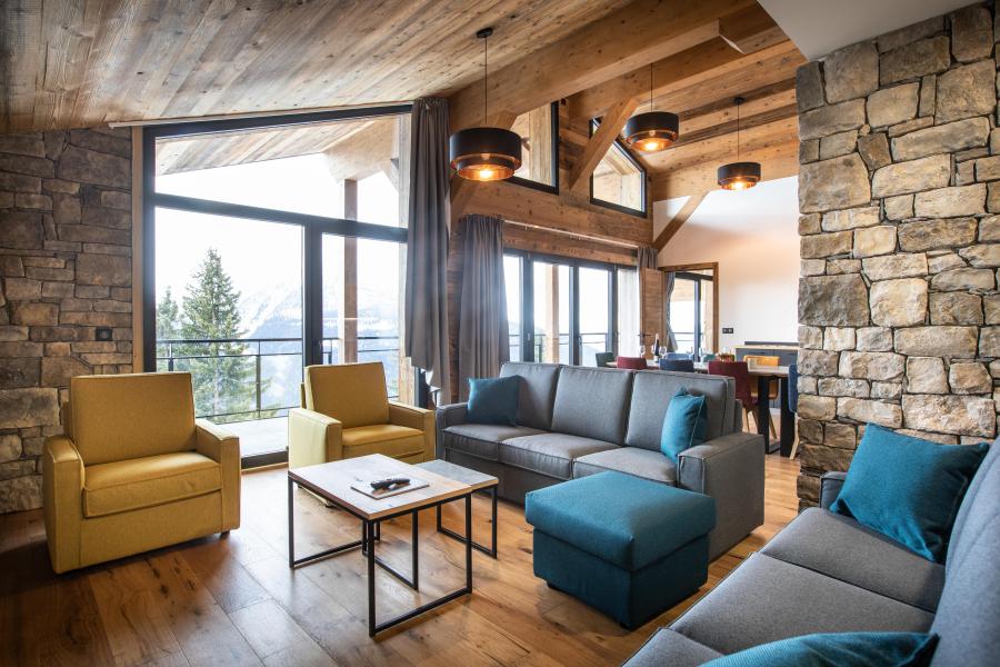 Rent in ski resort 6 room apartment cabin 14 people (5) - Résidence l'Orée du Bois - La Rosière - Living room