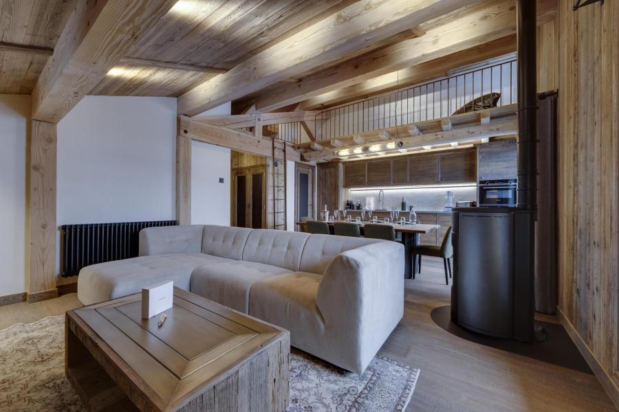 Rent in ski resort 4 room mezzanine apartment 6 people (302) - Résidence la Charpenterie - La Rosière - Living room