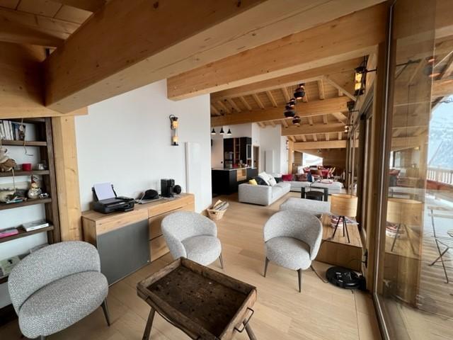 Ski verhuur Appartement 5 kamers 11 personen (8) - Résidence Le Diamant des Cimes - La Rosière - Woonkamer