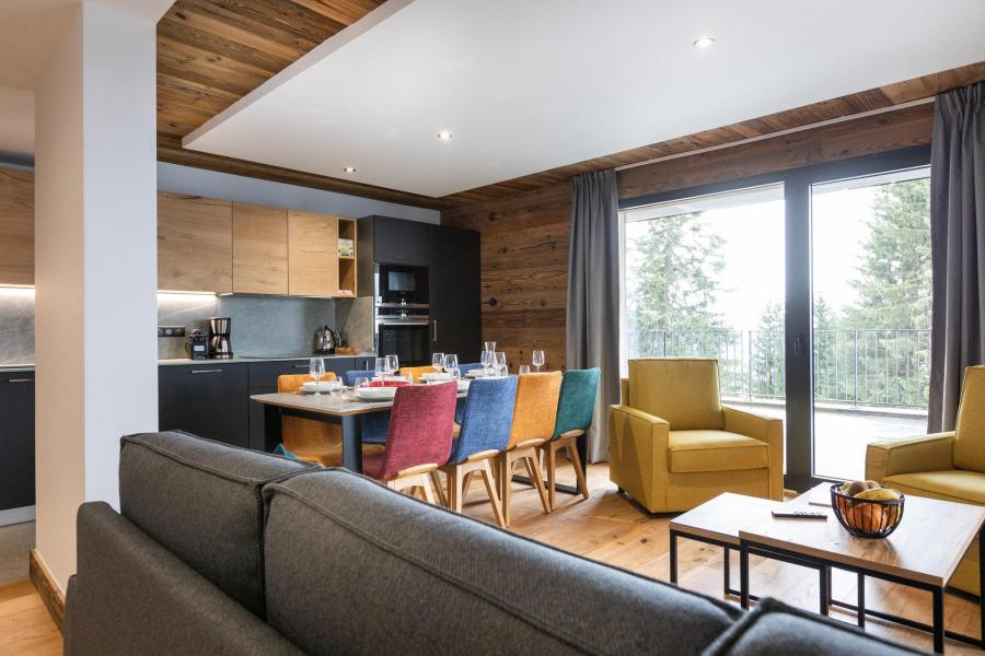 Rent in ski resort 3 room apartment cabin 8 people (2) - Résidence Orée Du Bois - La Rosière - Living room