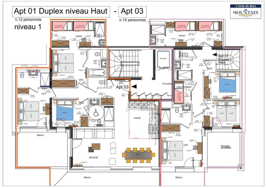 Location au ski Appartement 4 pièces cabine 10 personnes (3) - Résidence Orée Du Bois - La Rosière