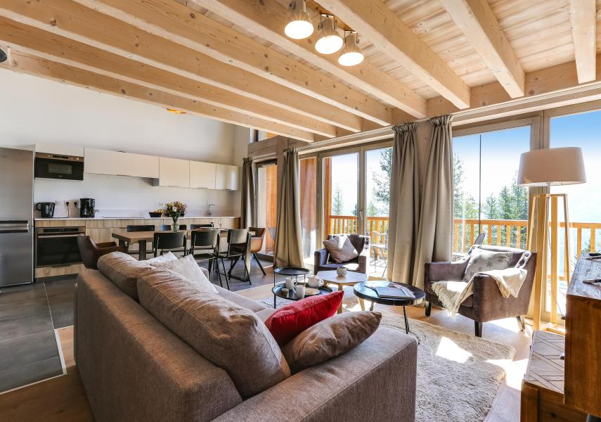 Rent in ski resort Résidence Terresens Le Hameau de Barthélémy - La Rosière - Living room